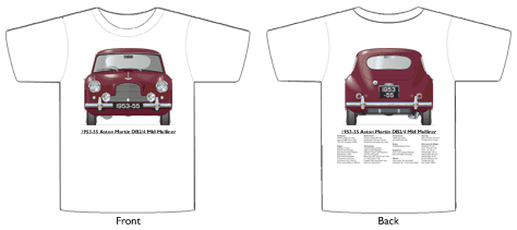 Aston Martin DB2/4 MkI Mulliner 1953-55 T-shirt Front & Back